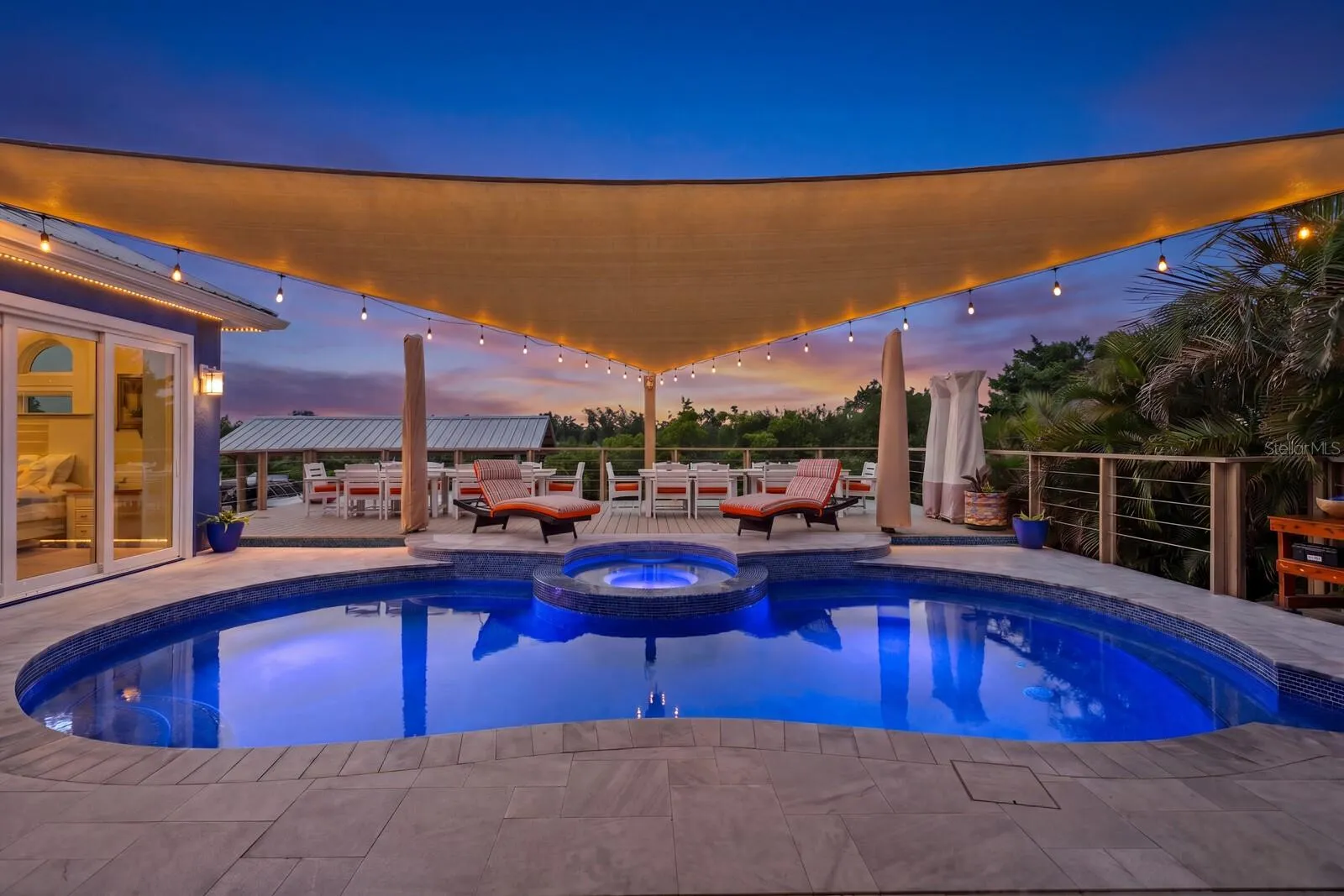 Beautiful Florida sunsets from your waterfront pool home