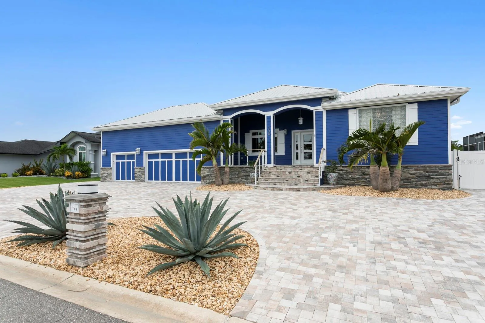 Low maintenance Xeriscaping in front and rear yard