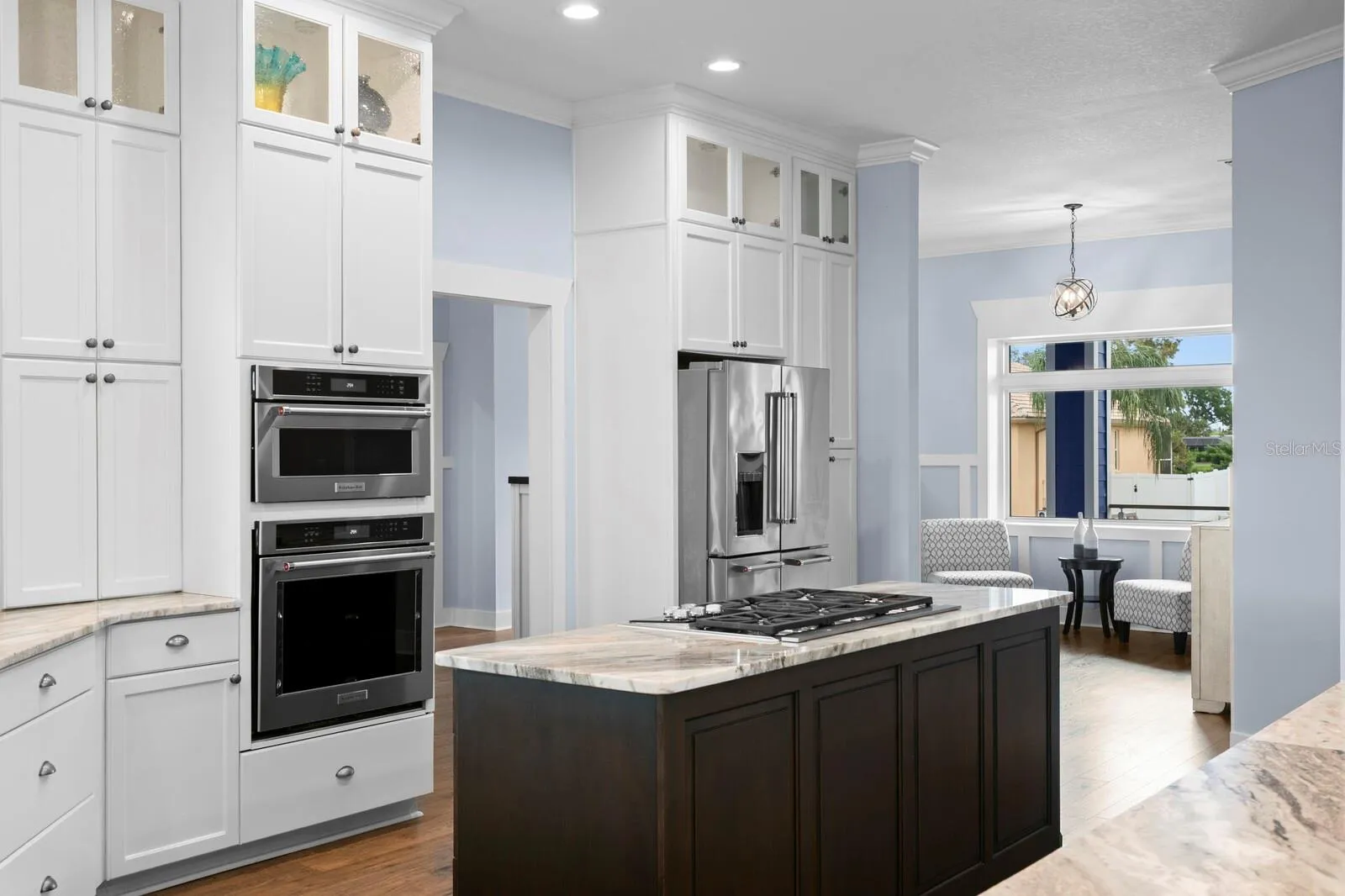 Solid wood triple stack cabinets with soft-close drawers and cabinets