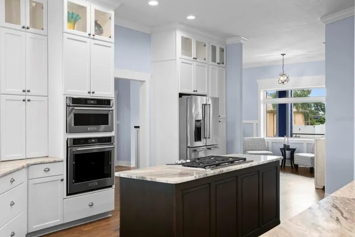 Solid wood triple stack cabinets with soft-close drawers and cabinets