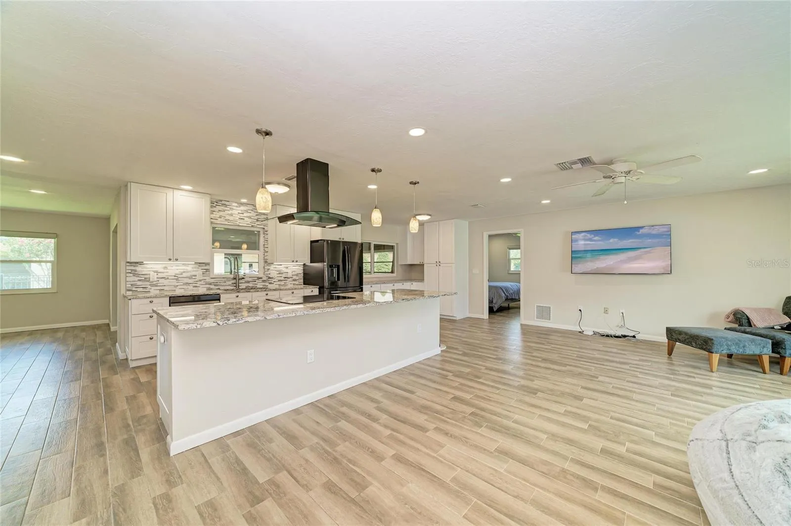 New custom kitchen with granite.