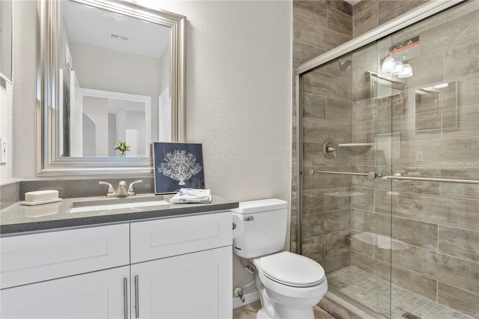 Newly remodeled shower and bathroom