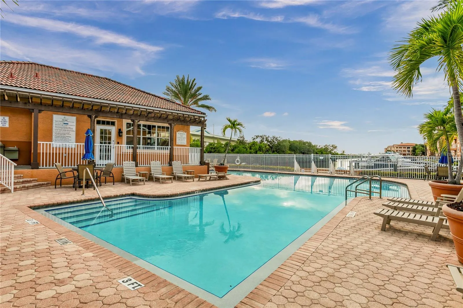 Private pool area for residents’ use