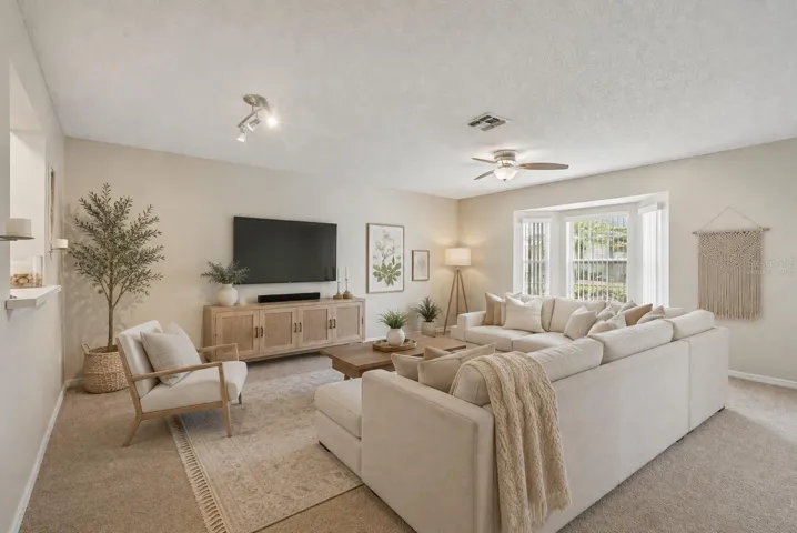 Virtually Staged Living Room