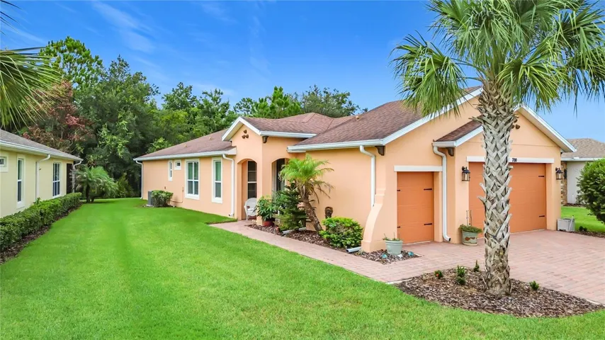 Side entryBolzano Floor Plan: 2 car garage plus golf cart garage