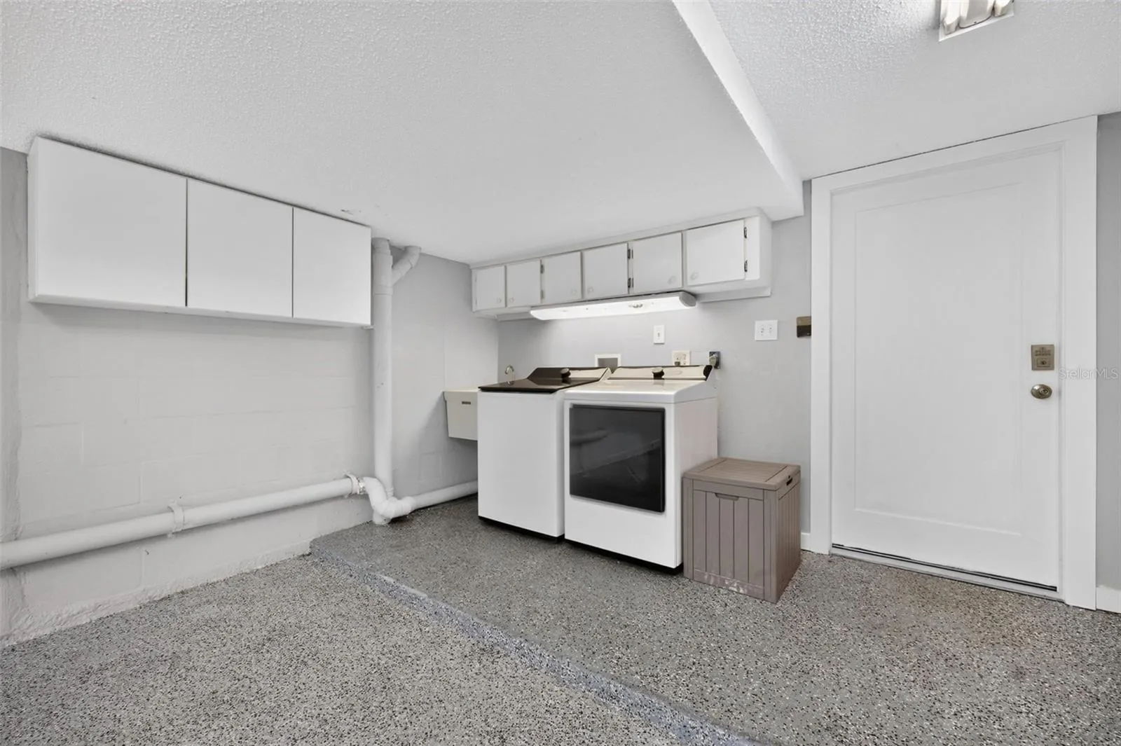 Garage with laundry