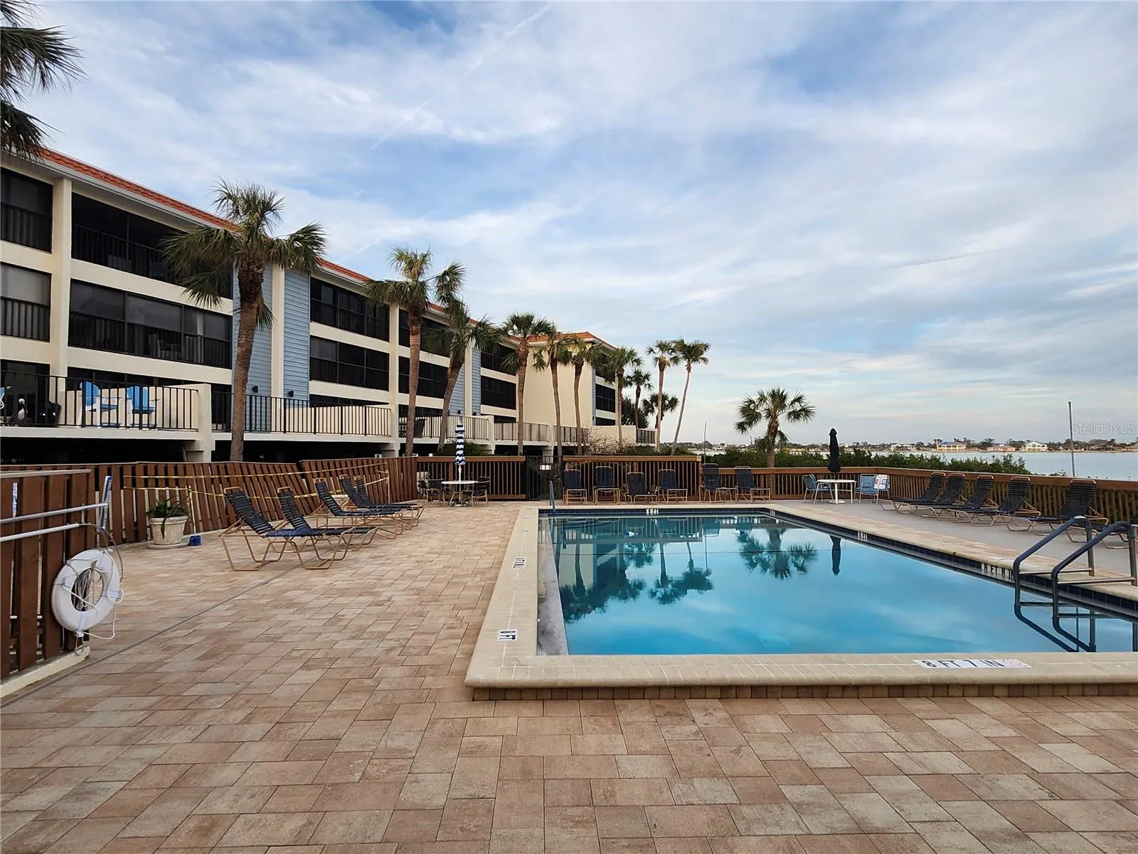 Waterfront community pool