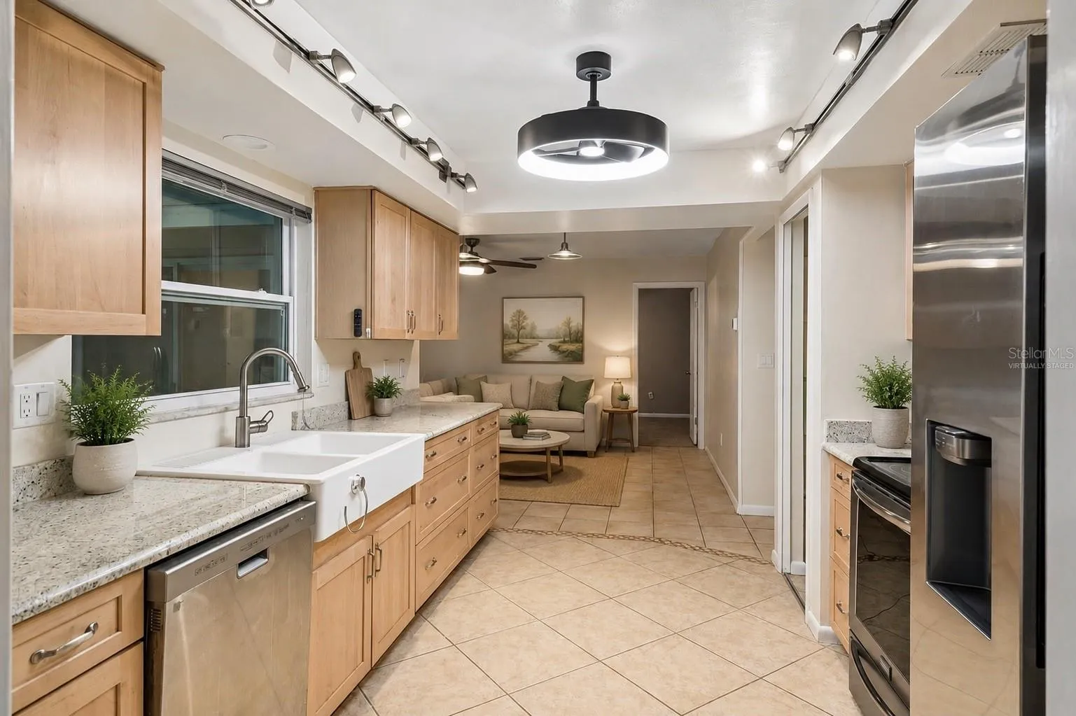 Virtually staged kitchen