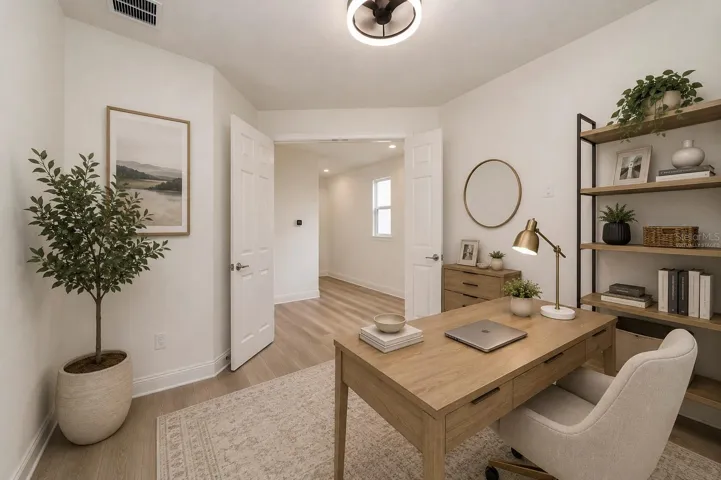Virtually Staged Den/Office