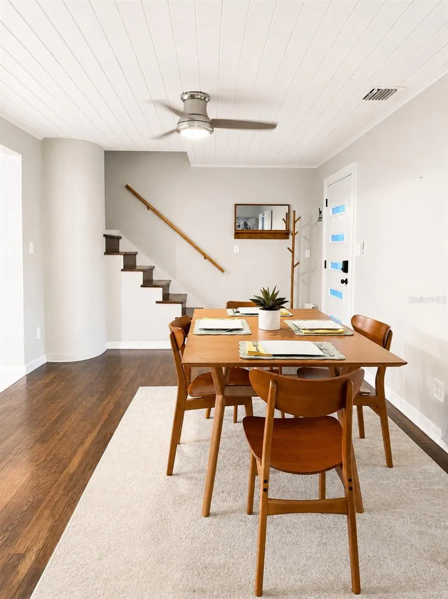 Dining room view of stairs &amp; front door