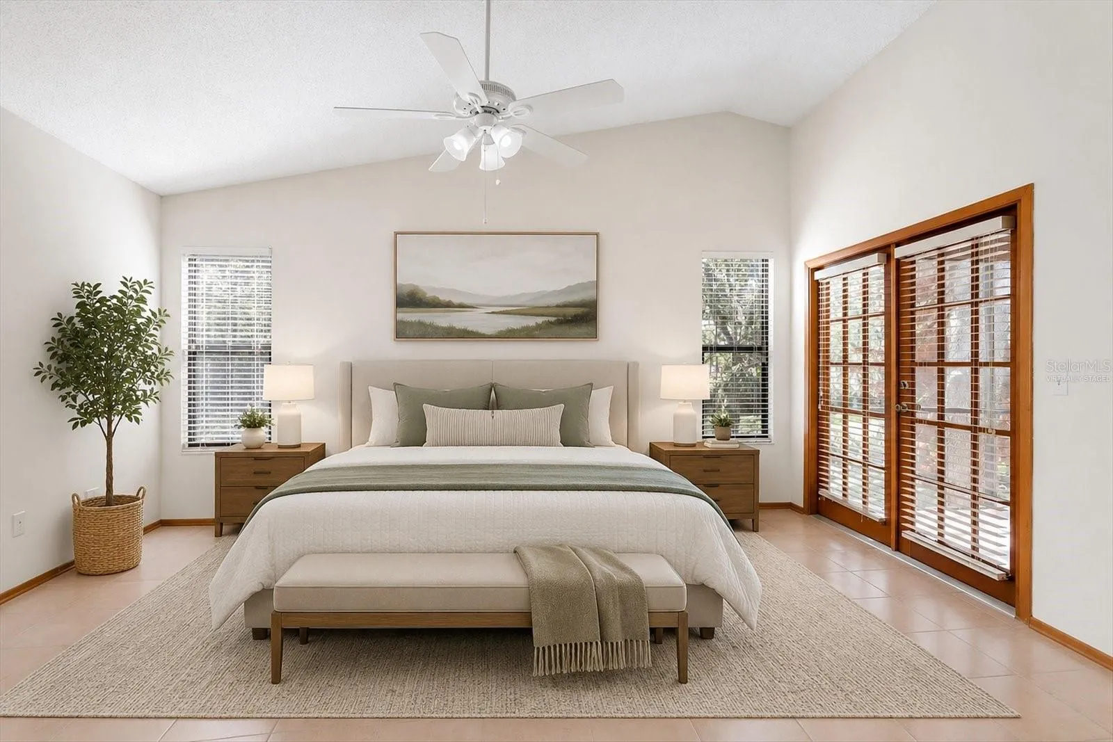 Virtually Staged Primary Suite