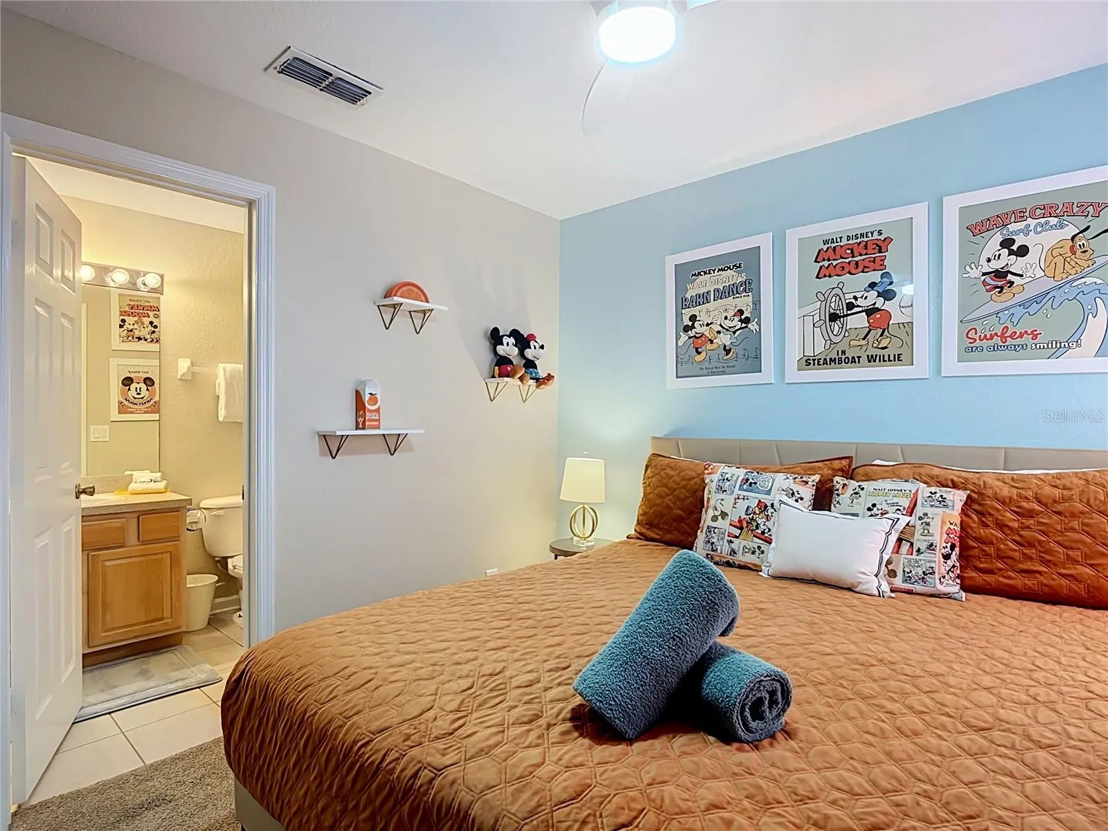 Comfortable guest suite with king bed and plenty of natural light.