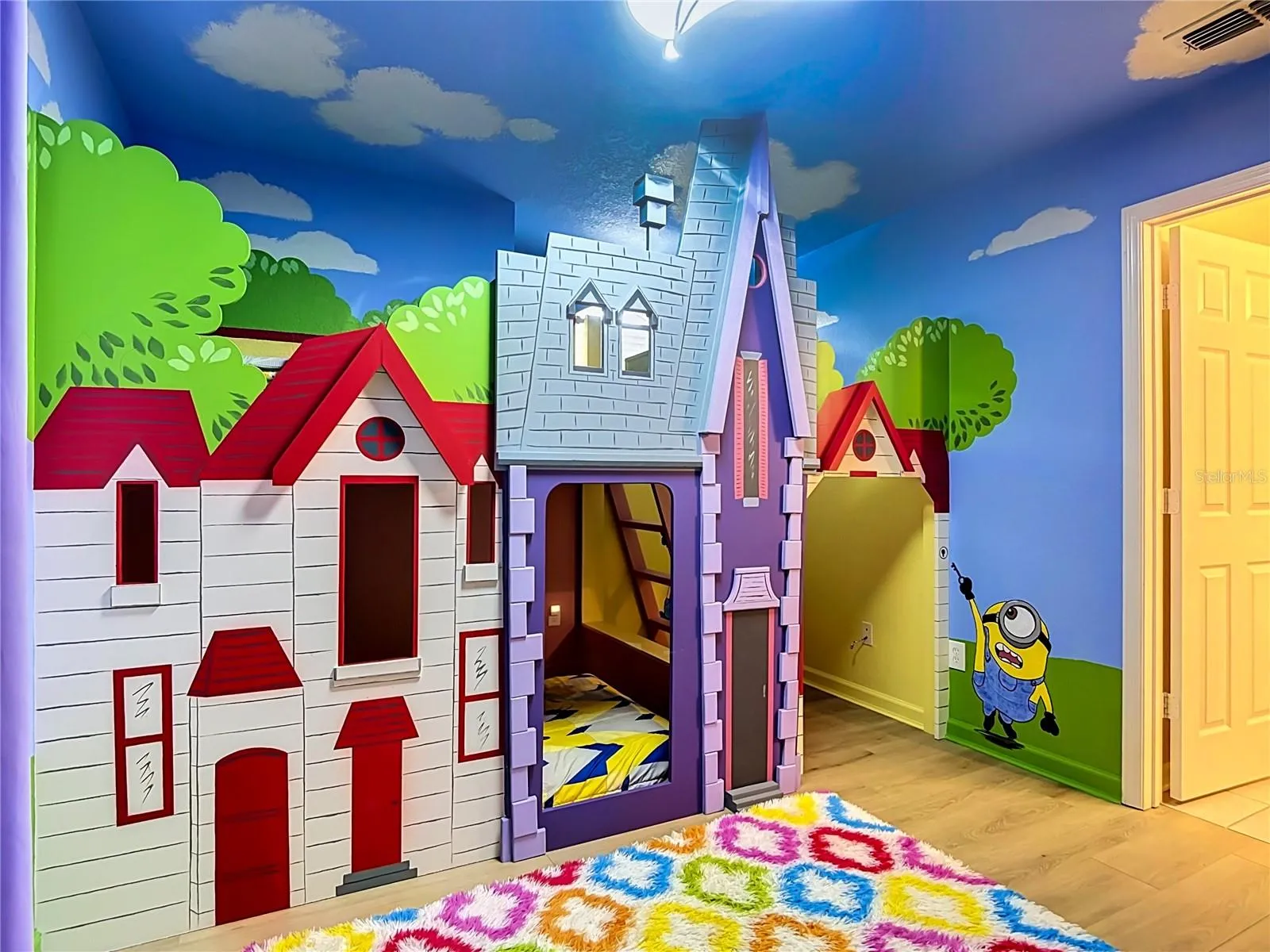 Playful custom bunk beds designed to delight younger guests.