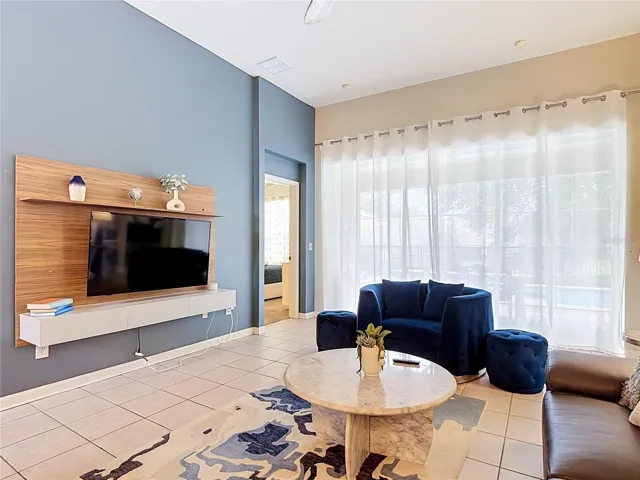 Another view of the spacious living room and entertainment area.