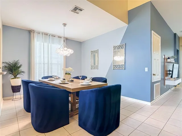 Bright dining area open to the main living space.
