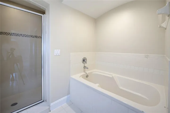 Master Soaking Tub and Separate Shower