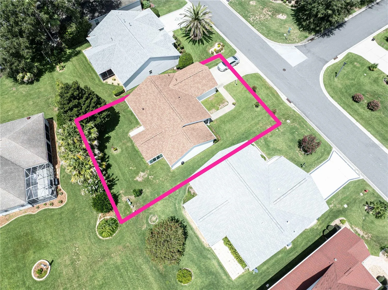 Aerial view of home