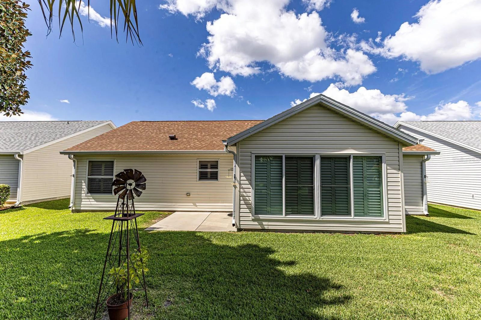 Back view of home