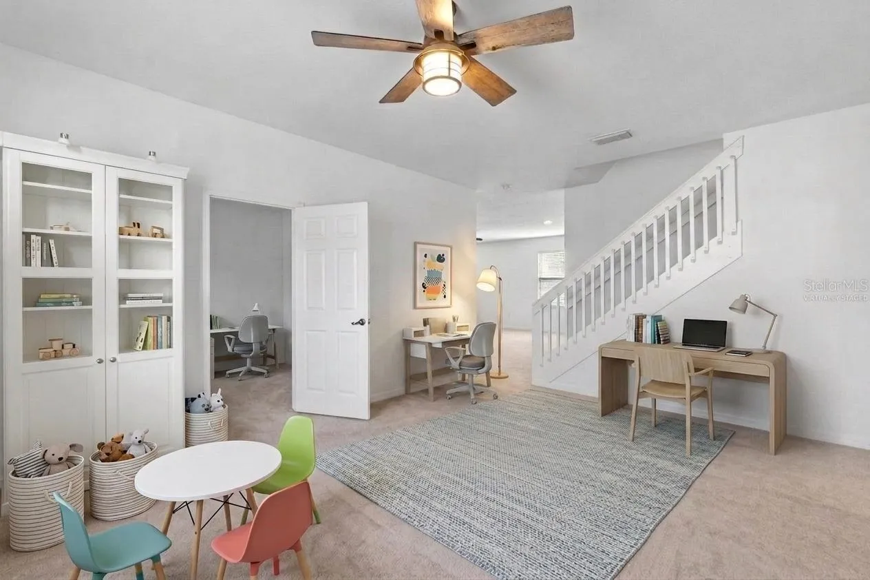 Formal Dining Room Virtually staged as Play or Study Room