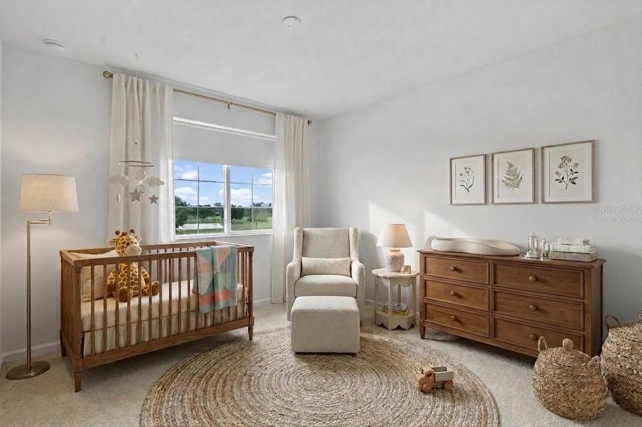 Bedroom #4 virtually staged as Nursery