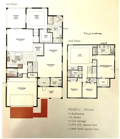 Floorplan (does not show office off dining room added pre-build)