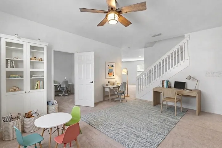 Formal Dining Room Virtually staged as Play or Study Room