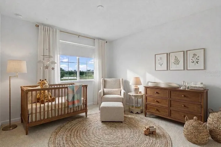 Bedroom #4 virtually staged as Nursery