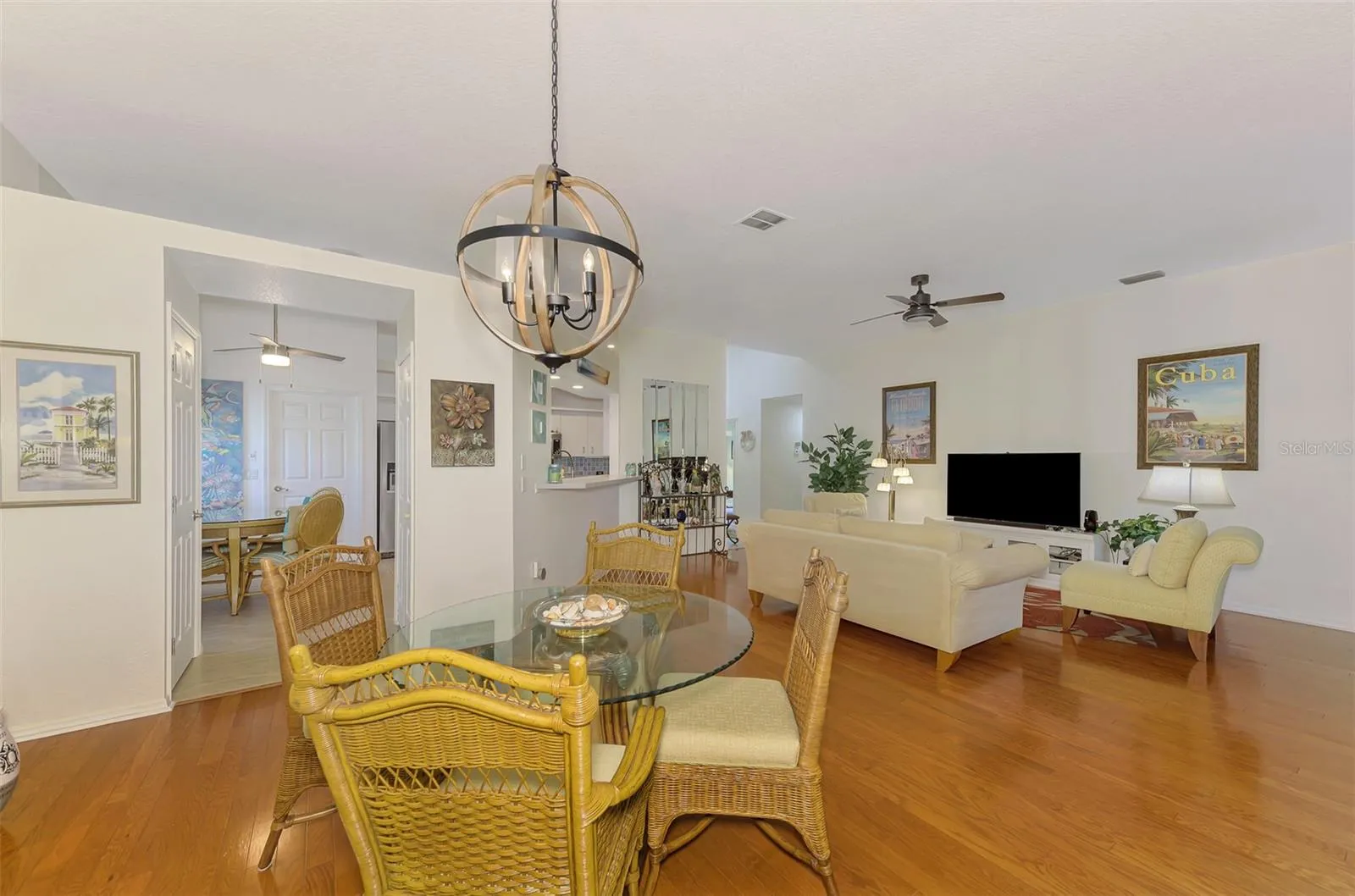 Ceiling fan and Dining room lighting