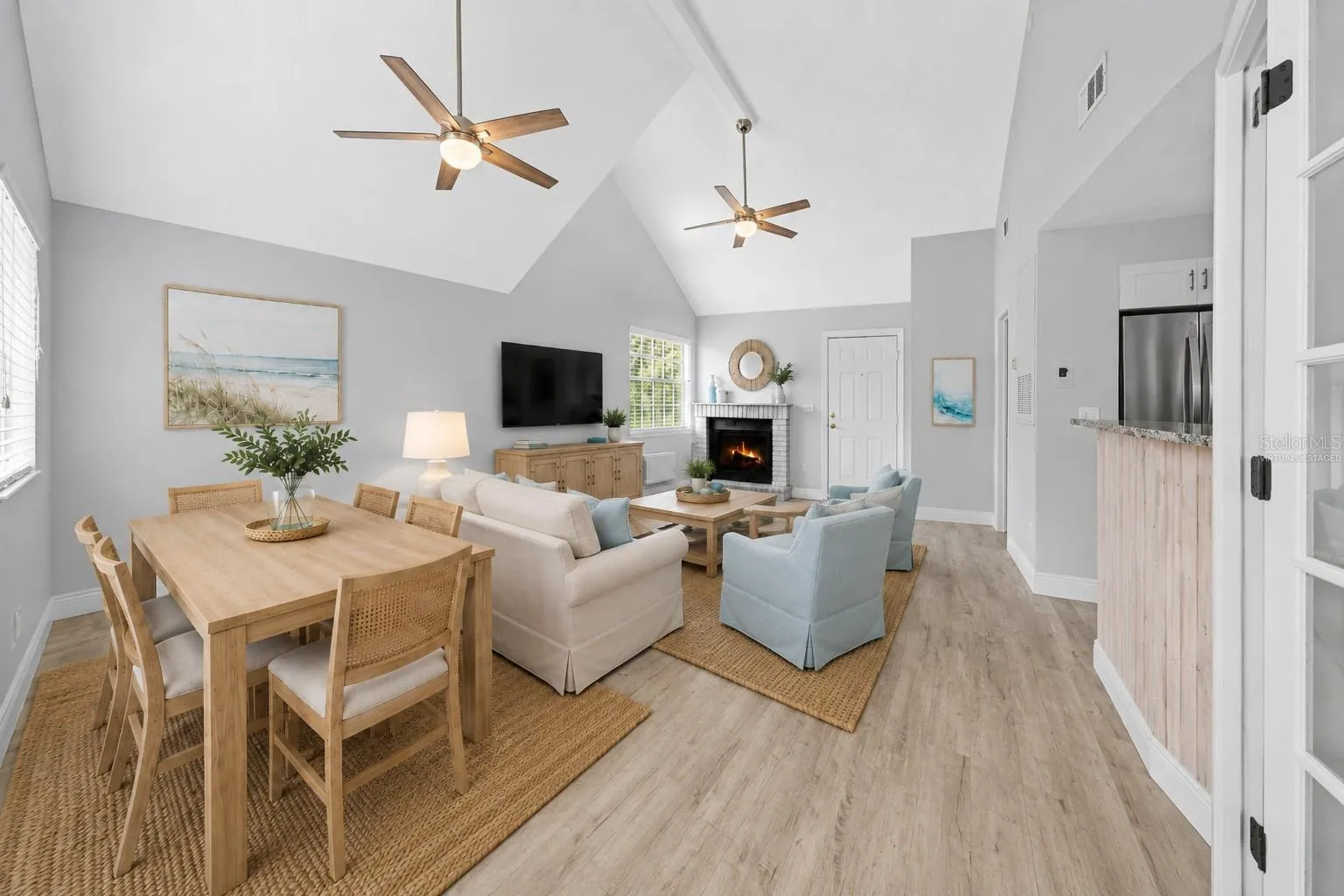 Virtually Staged Living/Dining Rooms