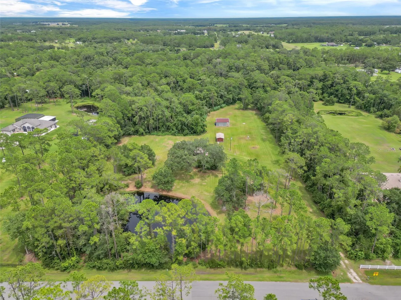 9 acres total. 4-5 acres cleared