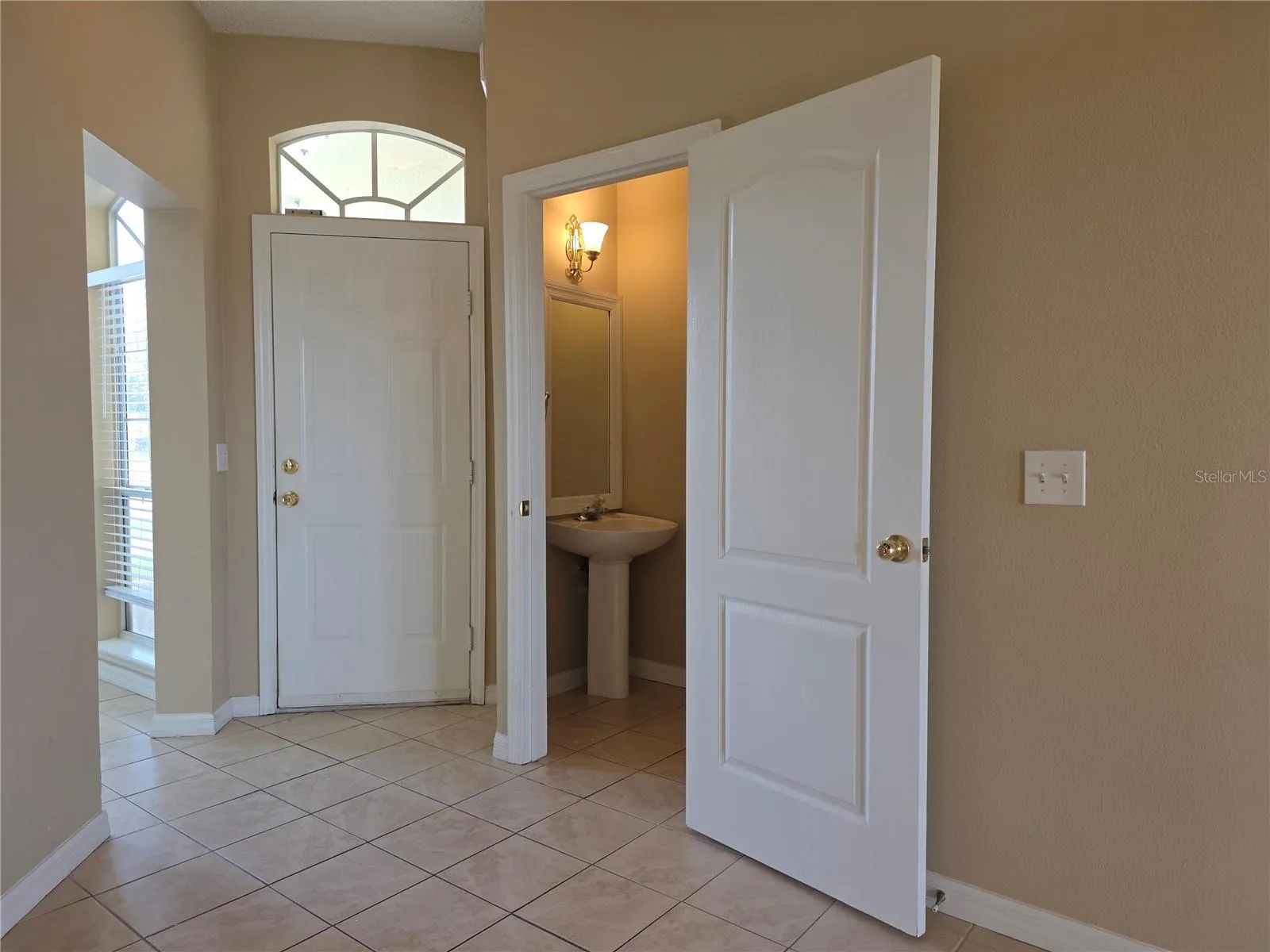 Foyer--kitchen to the left, powder room to the right