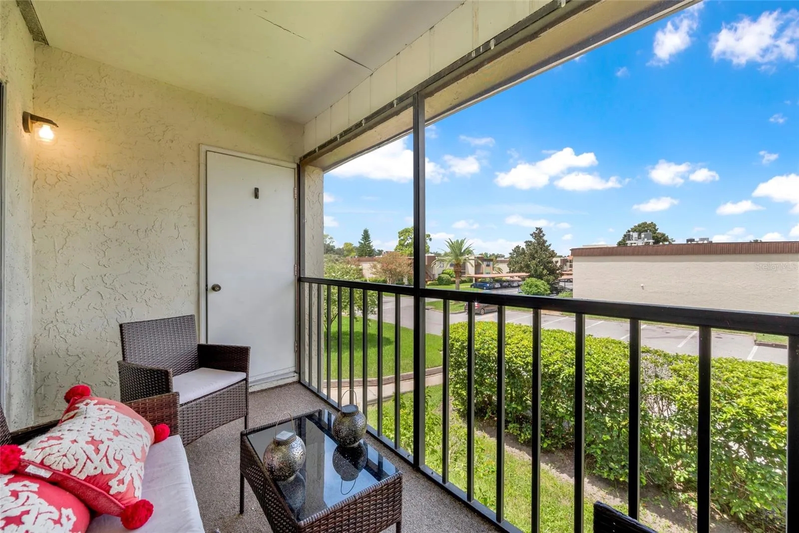 Balcony and storage closet