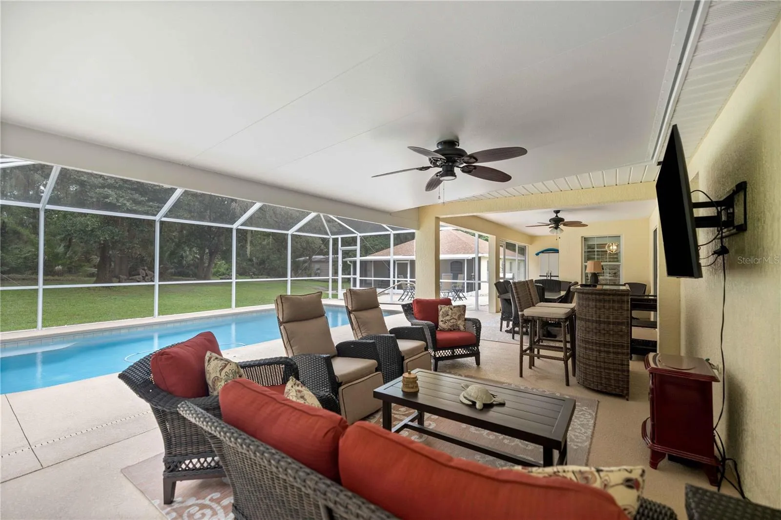 Patio and pool area