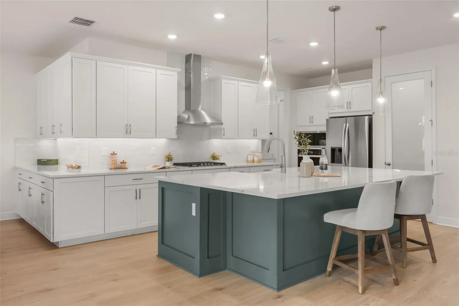 Kitchen with ample storage and countertop space