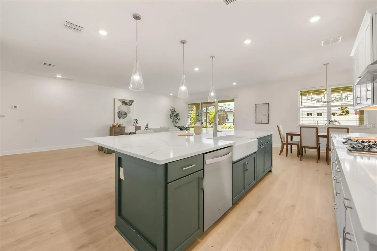 Kitchen with ample storage and countertop space