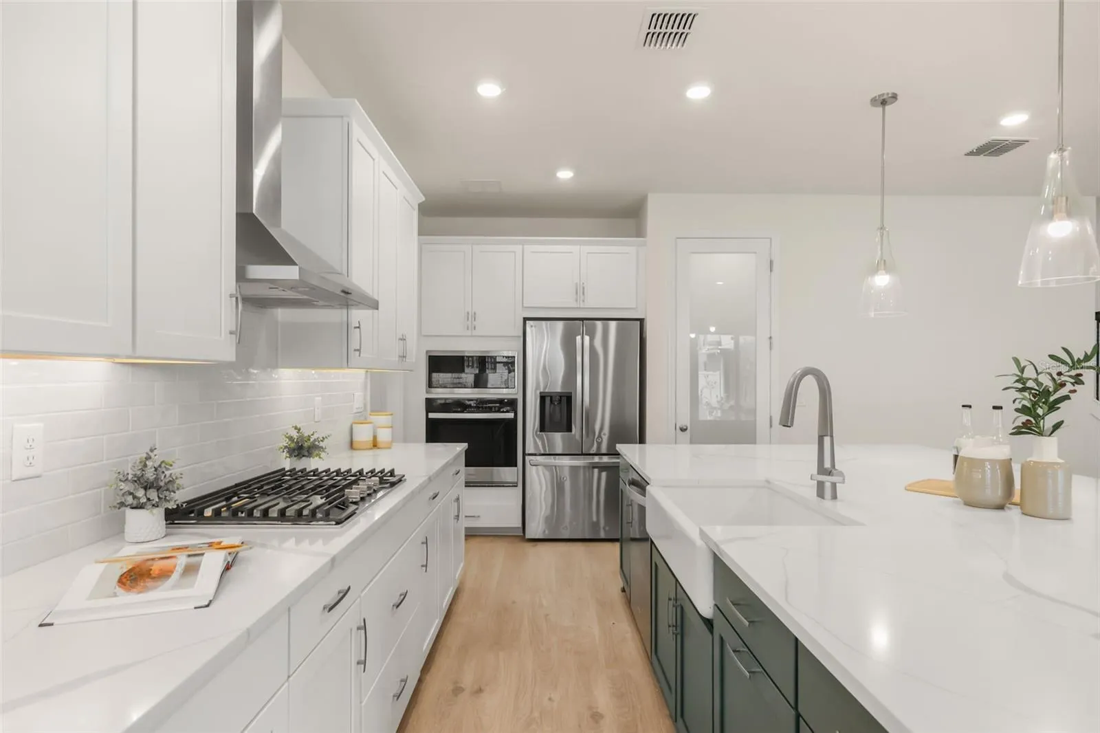 Kitchen with ample storage and countertop space
