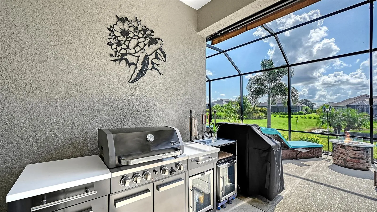 Outdoor grilling area