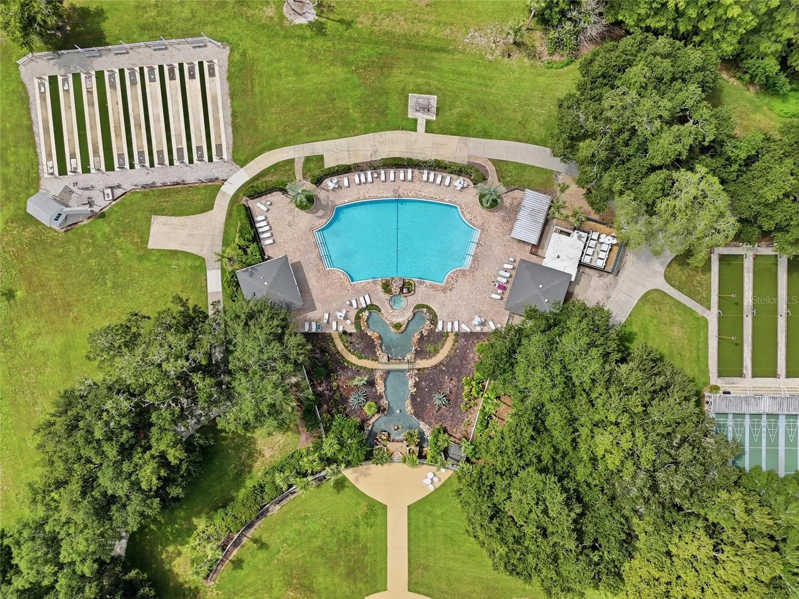 Aerial View of the Community Pool