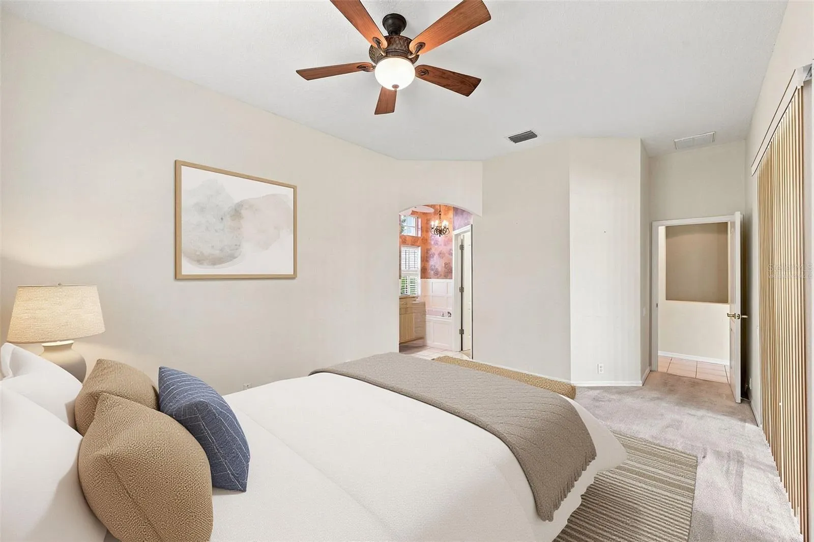Virtually Staged Primary Suite
