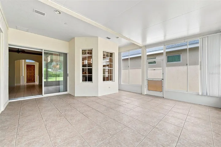 Ceramic Tile Floors in the  Lanai