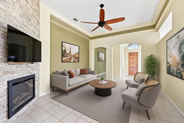 Virtually Staged Family Room
