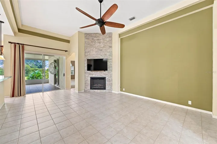 Family Room - electric fireplace