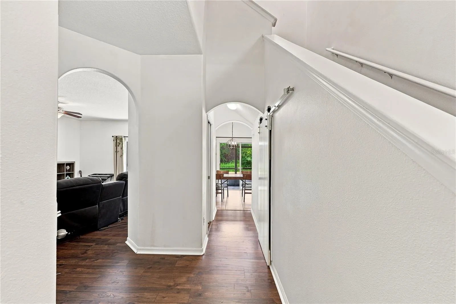 Smartly arched hallways delineate living spaces