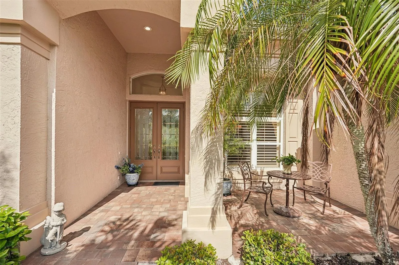 Welcome from covered patio