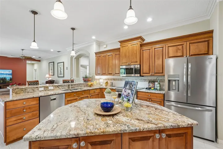 Large kitchen island