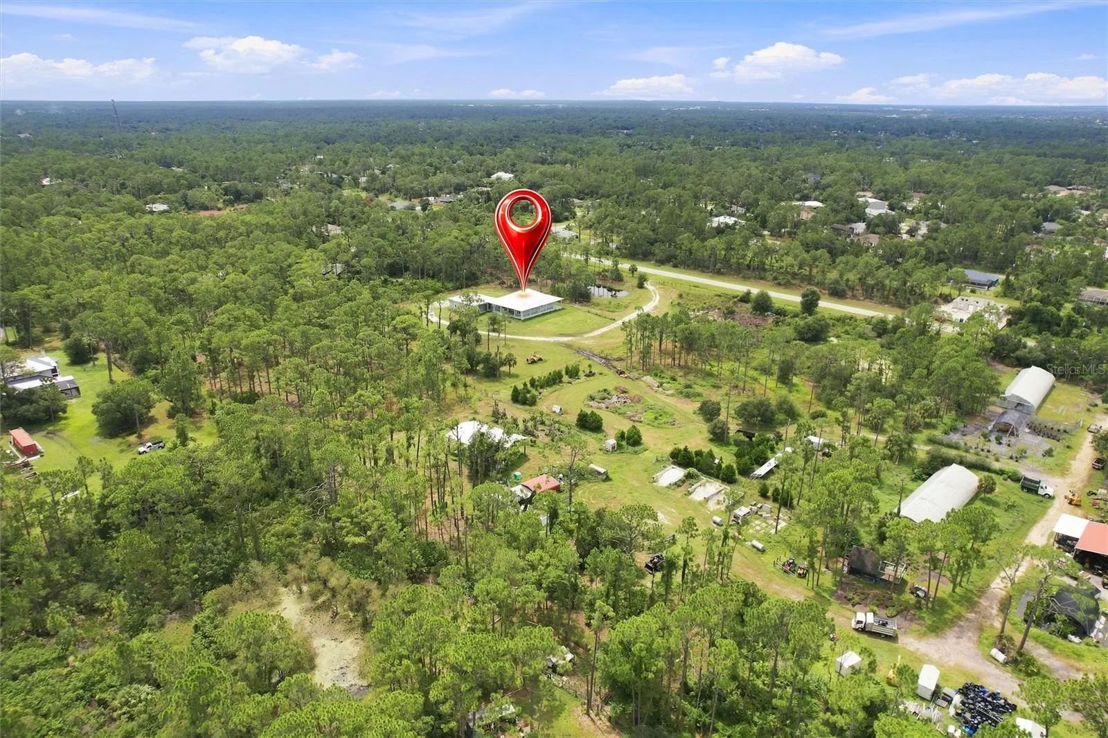 including aerial view of home,land, and nursery