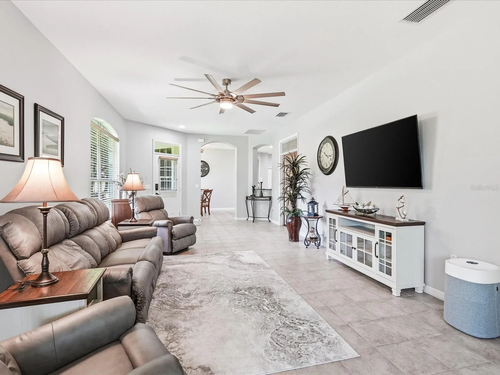 Living area facing toward dining area