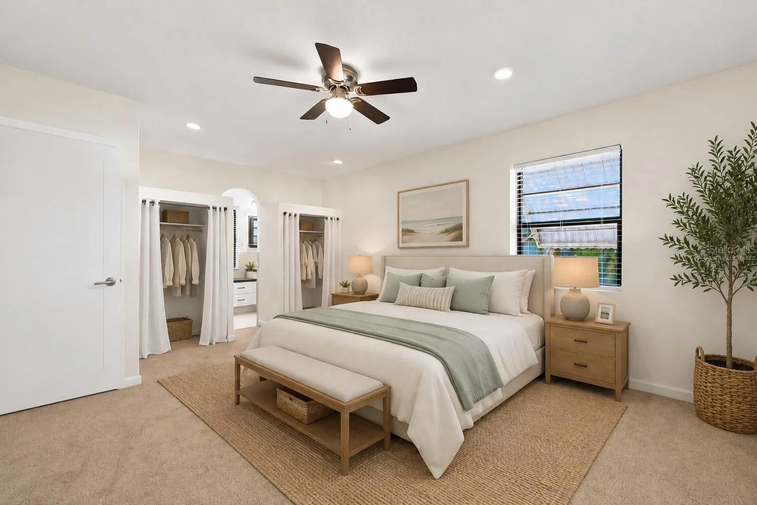 Virtually Staged Primary Bedroom