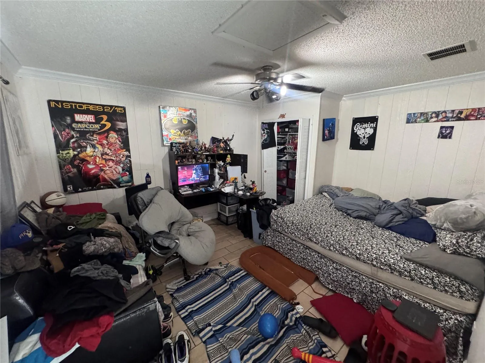 Bedroom downstairs with built in closet