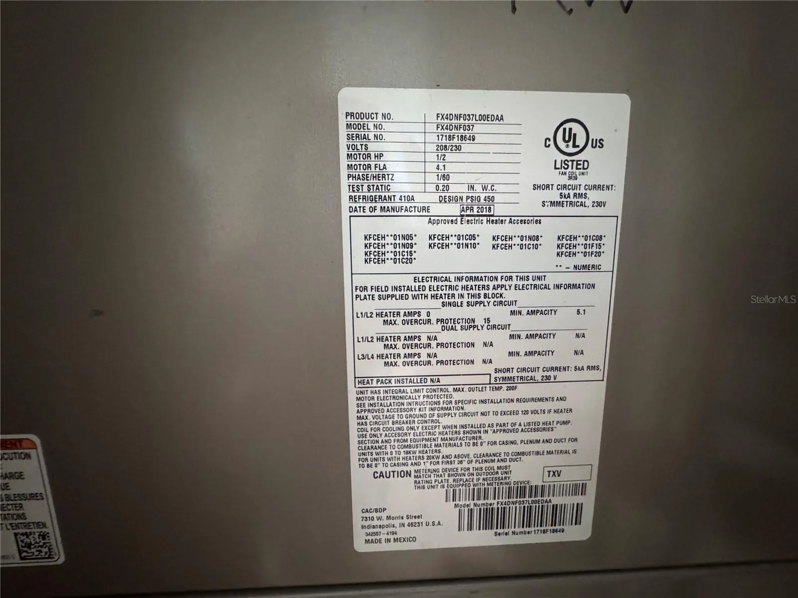 Air Conditioning Unit Installed 2 years ago but Manufactured in 2018